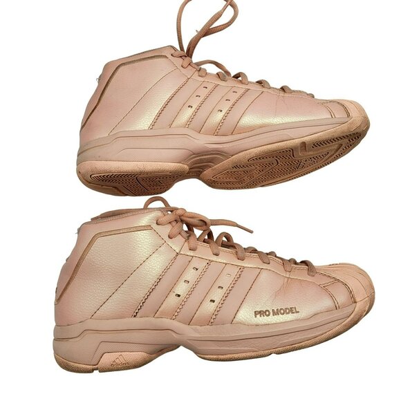 Adidas Pro Model 2G Glow Metallic Pink High Top Basketball Shoes Men\'s 7.5 main image 4